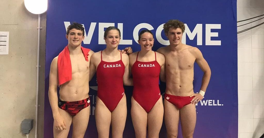 Canada wins gold and silver at the Futures Cup team diving event