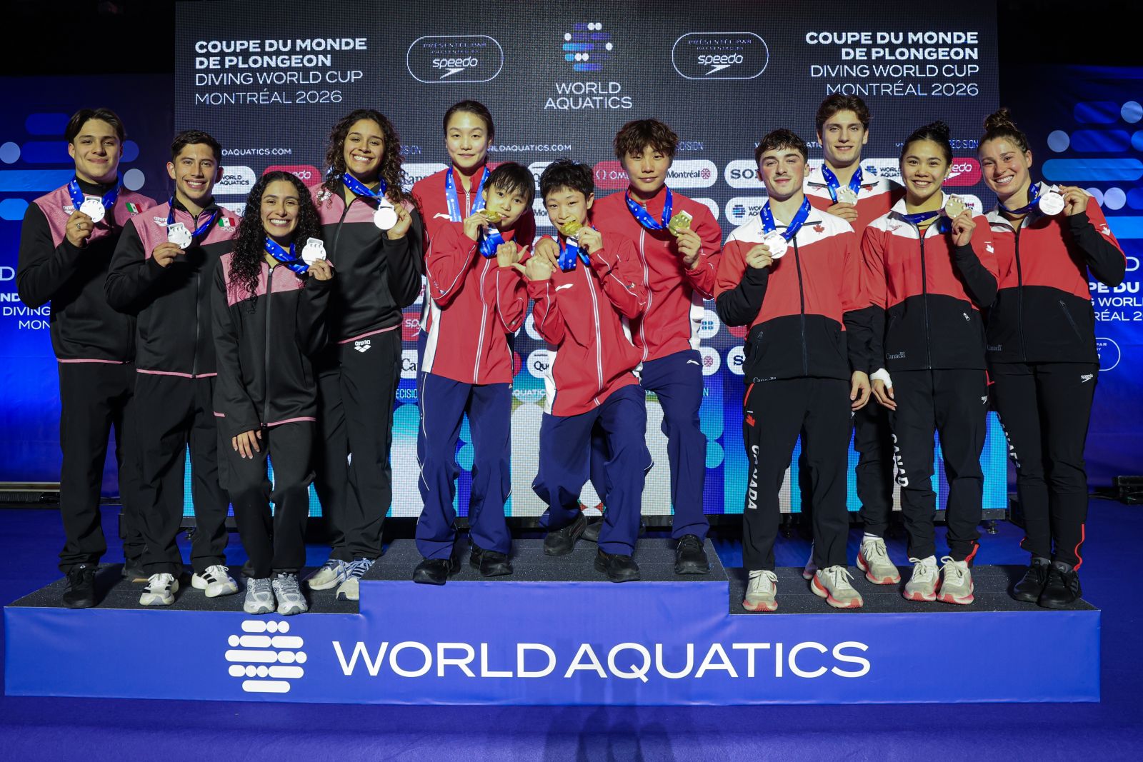 Les Canadiens remportent la médaille de bronze à l&rsquo;épreuve mixte par équipes
